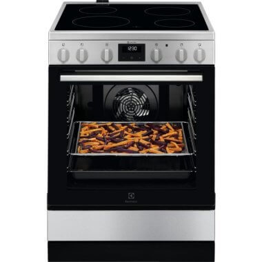 Electrolux LKR64020CX elektromos tűzhely, 60 cm, 73 l, airfry funkció + tálca, teleszkópos sütősín, aquaclean tisztítás, multilevel cooking