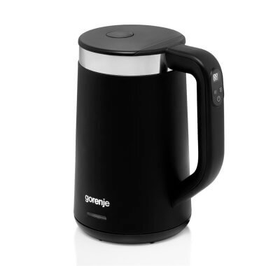Gorenje K17TRDW vízforraló, fekete, 1,7 liter, digitális kijelző, 2200 w