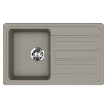 Evido Home 45S gránit mosogató, egy medencés kivitel /platina/