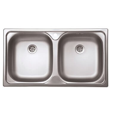 Evido FLEX DUO rozsdamentes acél mosogató, rozsdamentes acél, kétmedencés, natúr, 1 1/2" lefolyó garnitúra