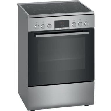 Bosch HKR39C250 elektromos tűzhely, 60cm, 3d hőlégbefúvás, led kijelző, 2-szintű teleszkópos sütősín, süllyeszthető gombok,