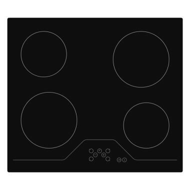 Evido Vetro 60CB beépíthető üvegkerámia főzőlap, 60cm, üvegkerámia, érintőszenzor, 9 fokozat, 4 db független időzítő, digitális+led kijelző