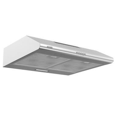 Evido Dualflow 50X standard páraelszívó, 50 cm, nyomógombos vezérlés, 2 db alumínium zsírszűrő, led világítás, inox