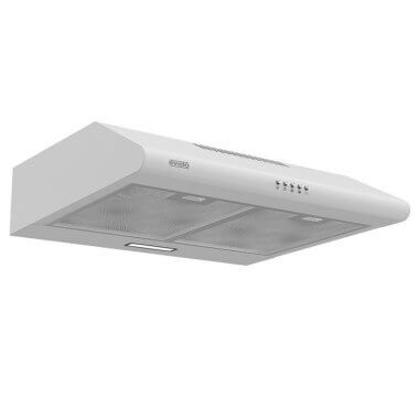 Evido Dualflow 60W standard páraelszívó, 60 cm, nyomógombos vezérlés, 2 db alumínium zsírszűrő, led világítás, fehér