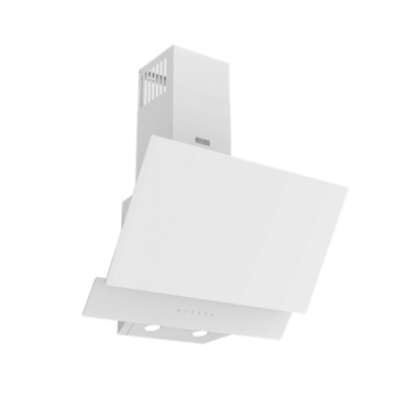 Evido Sky Pro 60W fali döntött páraelszívó, 60 cm, 556m3/óra, fali desgin, érintőszenzoros vezérlés, boost funkció, led világítás, fehér üveg