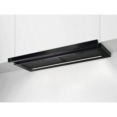 Electrolux LFP819K beépíthető teleszkópos páraelszívó, fekete, 90 cm, 650 m3/óra, felső szekrénybe építhető, silencetech, hob2hood, 4db zsírszűrő