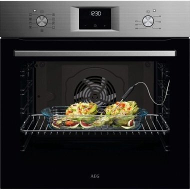 AEG OA5CB31SM SurroundCook/SteamBake beépíthető gőzsütő, inox, katalitikus tisztítás, maghőmérő, teleszkópos sütősín, grill, led kijelző, 72 l