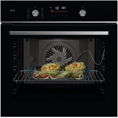 AEG OA5CB31AB SurroundCook/SteamBake beépíthető gőzsütő, fekete, katalitikus tisztítás, wifi, maghőmérő, gyors felfűtés, teleszkópos sütősín, led, 71 l