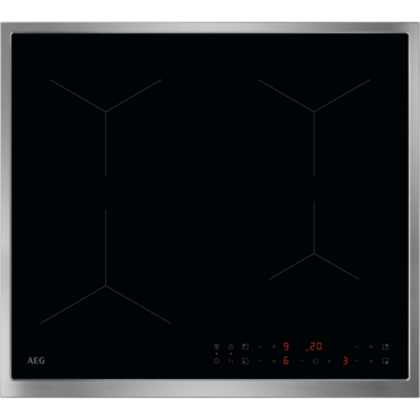 AEG TN64IA00XB beépíthető indukciós főzőlap, 60 cm, hob2hood, standard érintővezérlés, super flat xl inox keret, gyorsfelfűtés