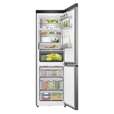 Hisense RB3K330SAID alulfagyasztós kombinált hűtőszekrény, inoxlook, nofrost, 185,6cm, 215/115 l, wifi, multi air flow, metalcooling, gyorsfagyasztás