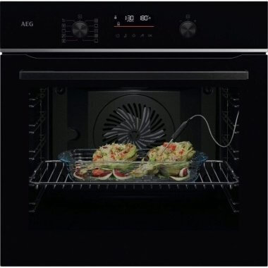 AEG TA5PB531AB SurroundCook/SteamBake beépíthető gőzsütő, wifi, pirolitikus tisztítás, maghőmérő, automata program, teleszkópos sütősín, 71 l, fekete