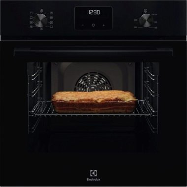 Electrolux LOFGF00BK SurroundCook beépíthető elektromos sütő, katalitikus tisztítás, led kijelző, hagyományos gombok, 2 rétegű ajtó, teleszkópos sütősín,65 l