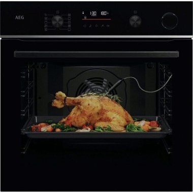 AEG TR6PB531SB SteamCrisp beépíthető gőzsütő wifi, pirolitikus tisztítás, maghőmérő, teleszkópos sütősín, 72l, fekete