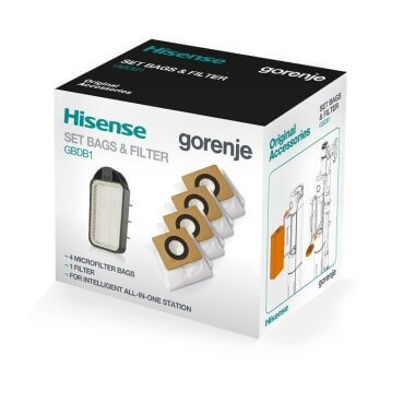 Hisense GBDB1 porzsák, 4 db, mikroszűrős, bemeneti motorszűrővel
