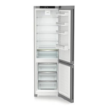 Liebherr KGNsd 57Vc03  alulfagyasztós kombinált hűtőszekrény, ezüst, 201,5 cm, nofrost, duocooling, érintővezérlés, powercooling, easyfresh, led