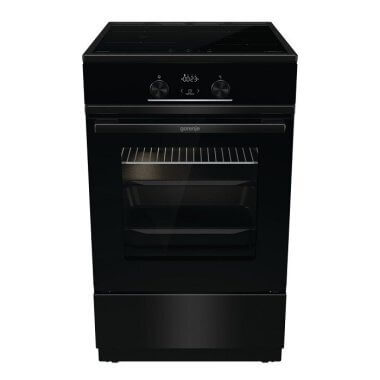 Gorenje GEIT5C60BPG indukciós tűzhely, 50 cm, 70 l, fekete, 4 indukciós zóna, aquaclean, bridgezone, powerboost, teleszkópos sütősín