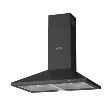 Evido Tricol 50B fali kürtős páraelszívó, fekete, 50 cm, 348m3/óra, nyomógombos vezérlés, led világítás