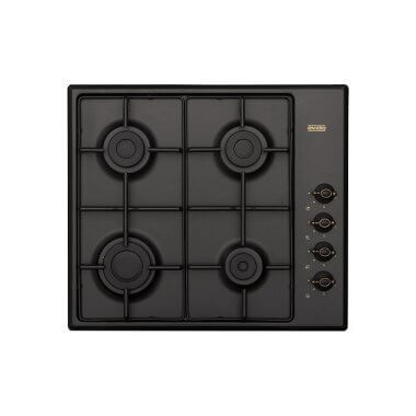 Evido RUSTIC-H 60A beépíthető gázfőzőlap, 60 cm, 4 gázégő, oldalgombos vezérlés, szikragyújtás, zománcozott edénytartók