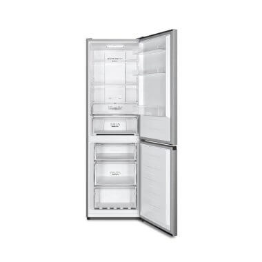 Gorenje NRK6192AS4 alulfagyasztós kombinált hűtőszekrény, szürke, nofrost, 186 cm, 207/97 l, multiflow, fastfreeze, freshzone, crispzone