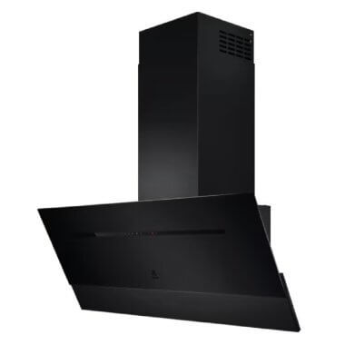 Electrolux LFV619Z fali döntött páraelszívó, 90 cm, matt fekete, 3+1 fokozat, érintővezérlés, 600 m³/h, hob2hood, breeze funkció, led világítás
