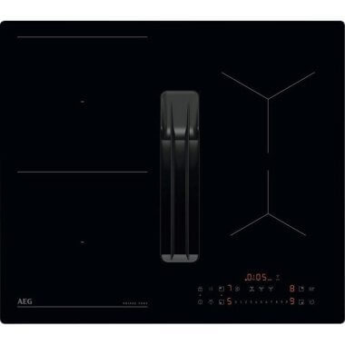 AEG TT64CB00CB beépíthető indukciós főzőlap beépített páraelszívóval, 60 cm, 4 indukciós zóna, bridge funkció, érintővezérlés, booster funkció, 520 m3/h elszívási telj.