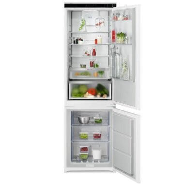 AEG TC7CS181DS beépíthető kombinált hűtőszekrény, 177,2 cm, 186l/62l, twintech no frost, multiflow, gyorsfagyasztás, érintővezérlés, 34 db(a)