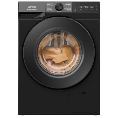 Gorenje WG484A31B elöltöltős mosógép, 8 kg, 1400 f/p., wifi, inverter motor, gőzprogram, led kijelző, ágynemű program