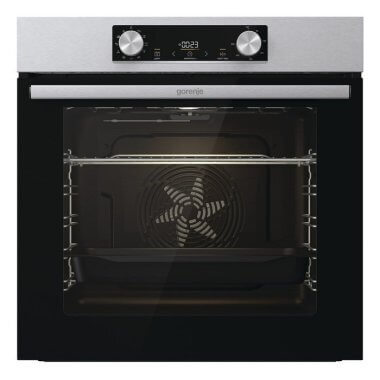 Gorenje BO6735E02XK0 beépíthető sütő, 10 sütőfunkció, aquaclean tisztítás, süllyesztett gomb + érintővezérlés, pizza funkció, 77 l