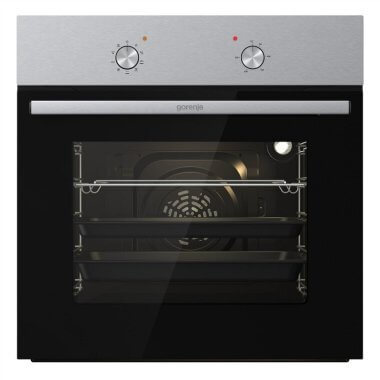 Gorenje BO6717E03AX beépíthető sütő, 6 sütőfunkció, aquaclean tisztítás, 73 l, süllyesztett gombok, belső világítás