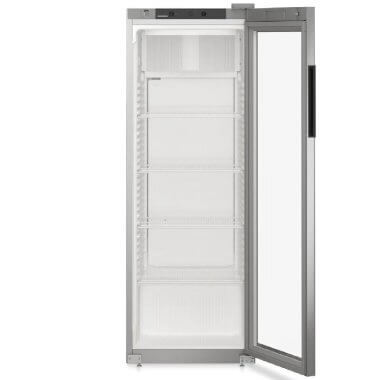 Liebherr MRFvc 3511 var. 876 ipari italhűtő, ezüst, 168,4 cm, légkeveréses hűtés, üveg ajtó, 250 l, max. 207 db 0,5 l pet/ 414 db 0,33 l doboz