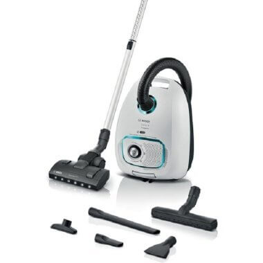 Bosch BGL41HYG0L porzsákos porszívó, fehér, ultraallergy filter, powerprotect rendszer, rés- és kárpitszívó, airfresh porzsák