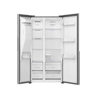 Gorenje NRS917E61X side-by-side hűtőszekrény, inox, nofrost, inverteres, multiflow 360, fastfreeze, supercool, 178,6 cm, 347/181 l, crispzone
