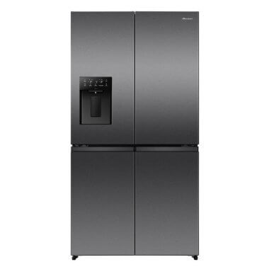 Hisense RQ5P640SYKD MultiDoor hűtőszekrény, fekete, nofrost, multi air flow, víz- és jégadagoló, wi-fi, 179 cm, 390/250 l