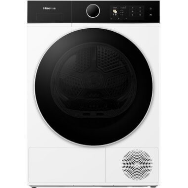 Hisense DH5I104BWCB hőszivattyús szárítógép, 10 kg, wifi, 18 program, gyűrődésmentesítés, inverter motor, stabletech oldalfalak, dobvilágítás