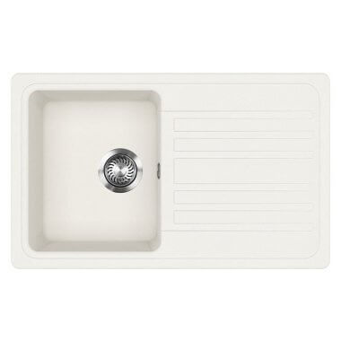 Evido Home 45S gránit mosogató, egy medencés kivitel /fehér/