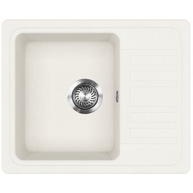 Evido Home 45S Compact gránit mosogató, egy medencés forgatható kivitel, 575 x 460 mm /fehér/