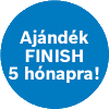 Bosch mosogatógépekhez ajándék 5 hónapra elegendő Finish kapszula /regisztrációhoz kötött/